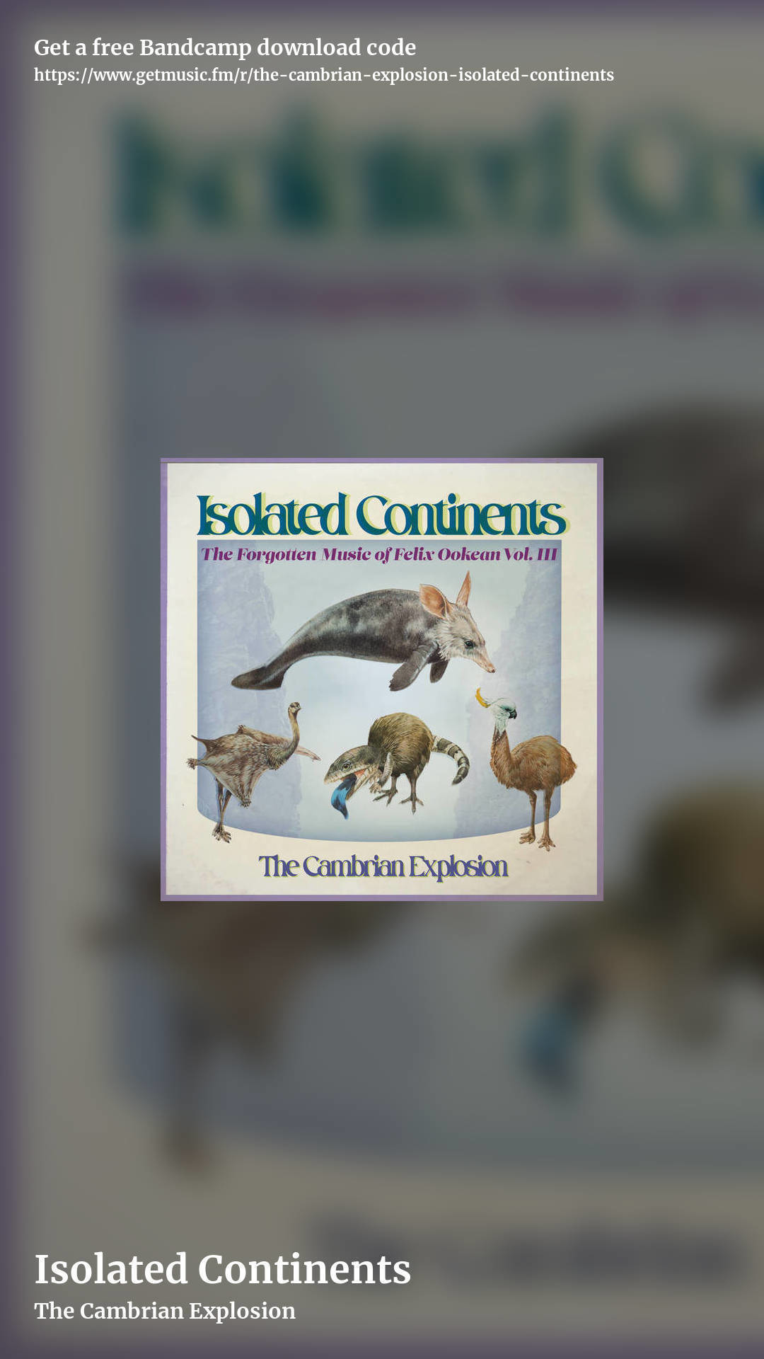 Isolated Continents by The Cambrian Explosion, story promo share image