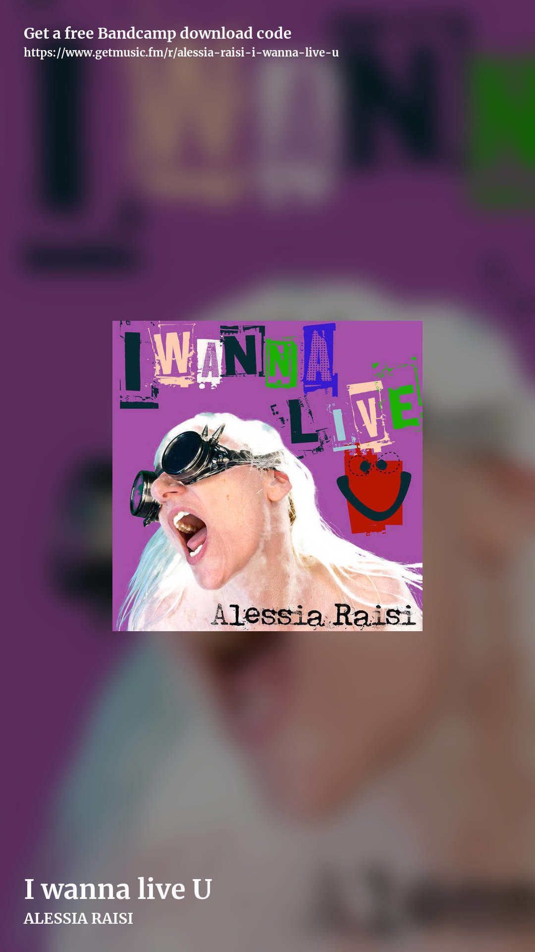 I wanna live U by ALESSIA RAISI, story promo share image