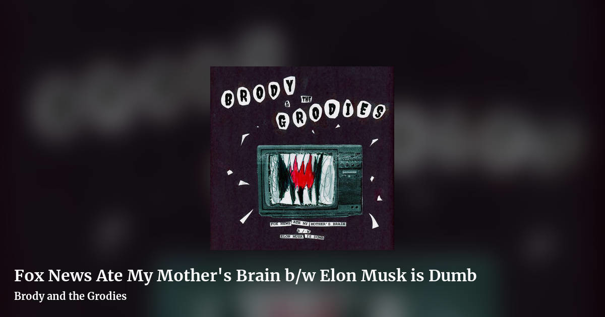 Fox News Ate My Mother's Brain b​/​w Elon Musk is Dumb by Brody and the Grodies, landscape clean share image