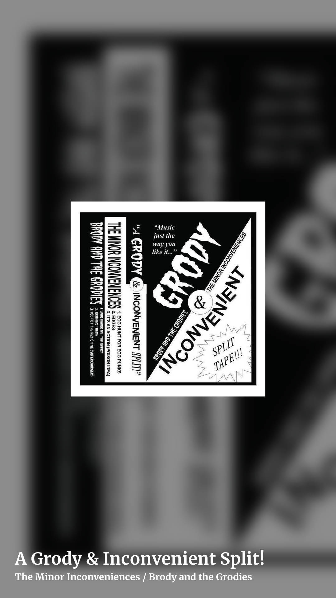 A Grody & Inconvenient Split! by The Minor Inconveniences / Brody and the Grodies, story clean share image