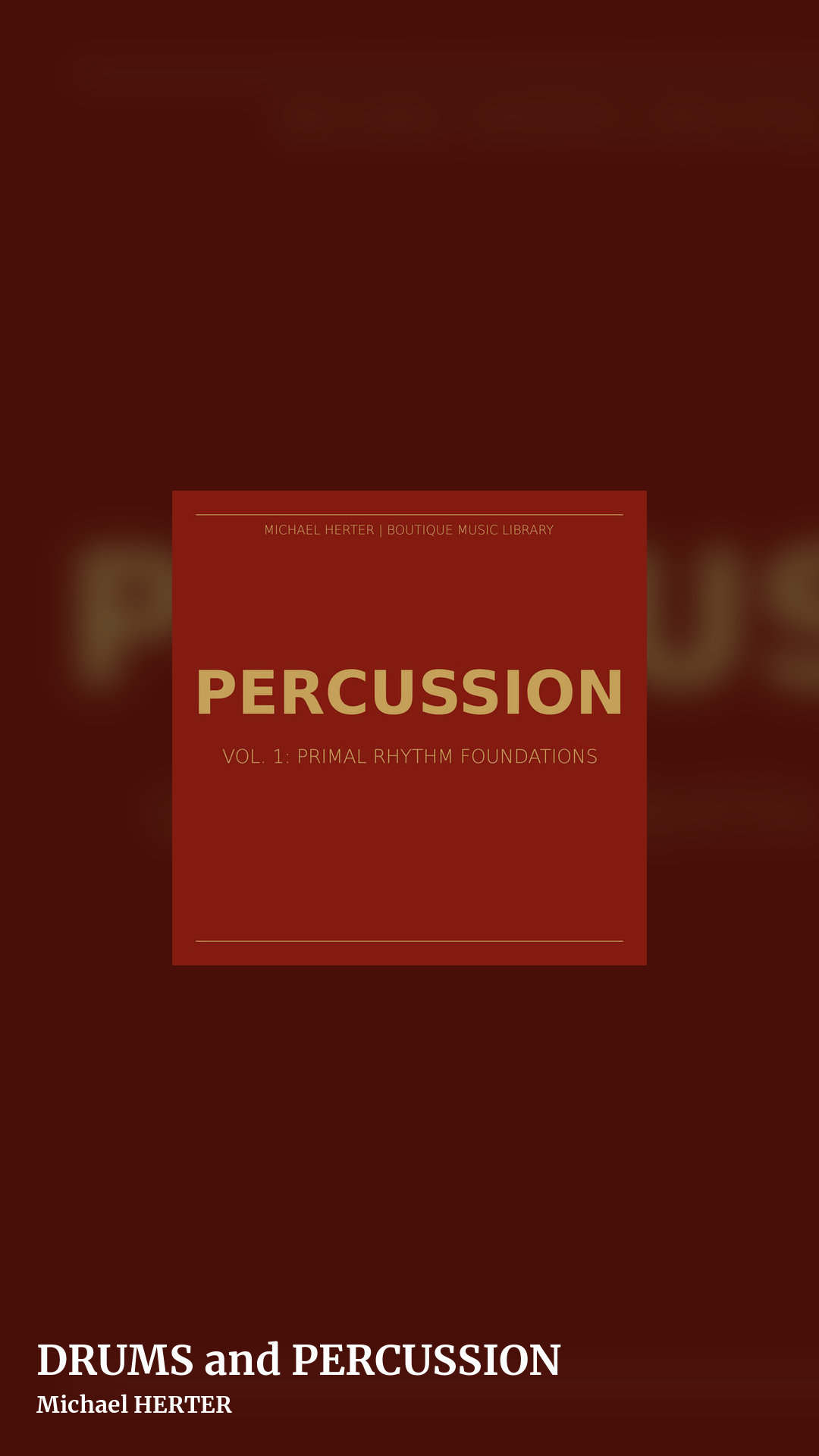DRUMS and PERCUSSION by Michael HERTER, story clean share image