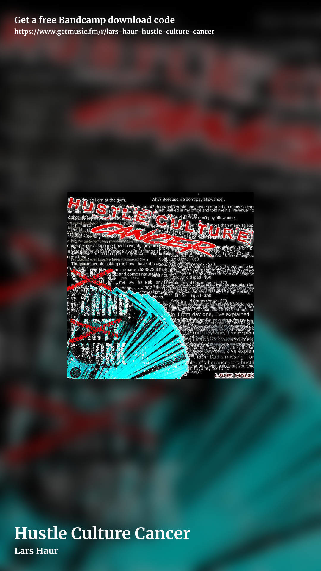 Hustle Culture Cancer by Lars Haur, story promo share image
