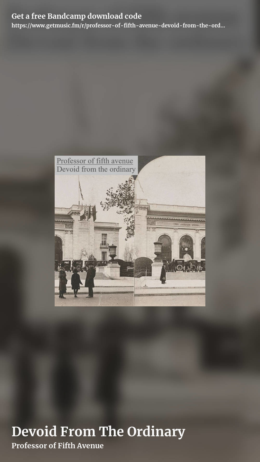 Devoid From The Ordinary by Professor of Fifth Avenue, story promo share image