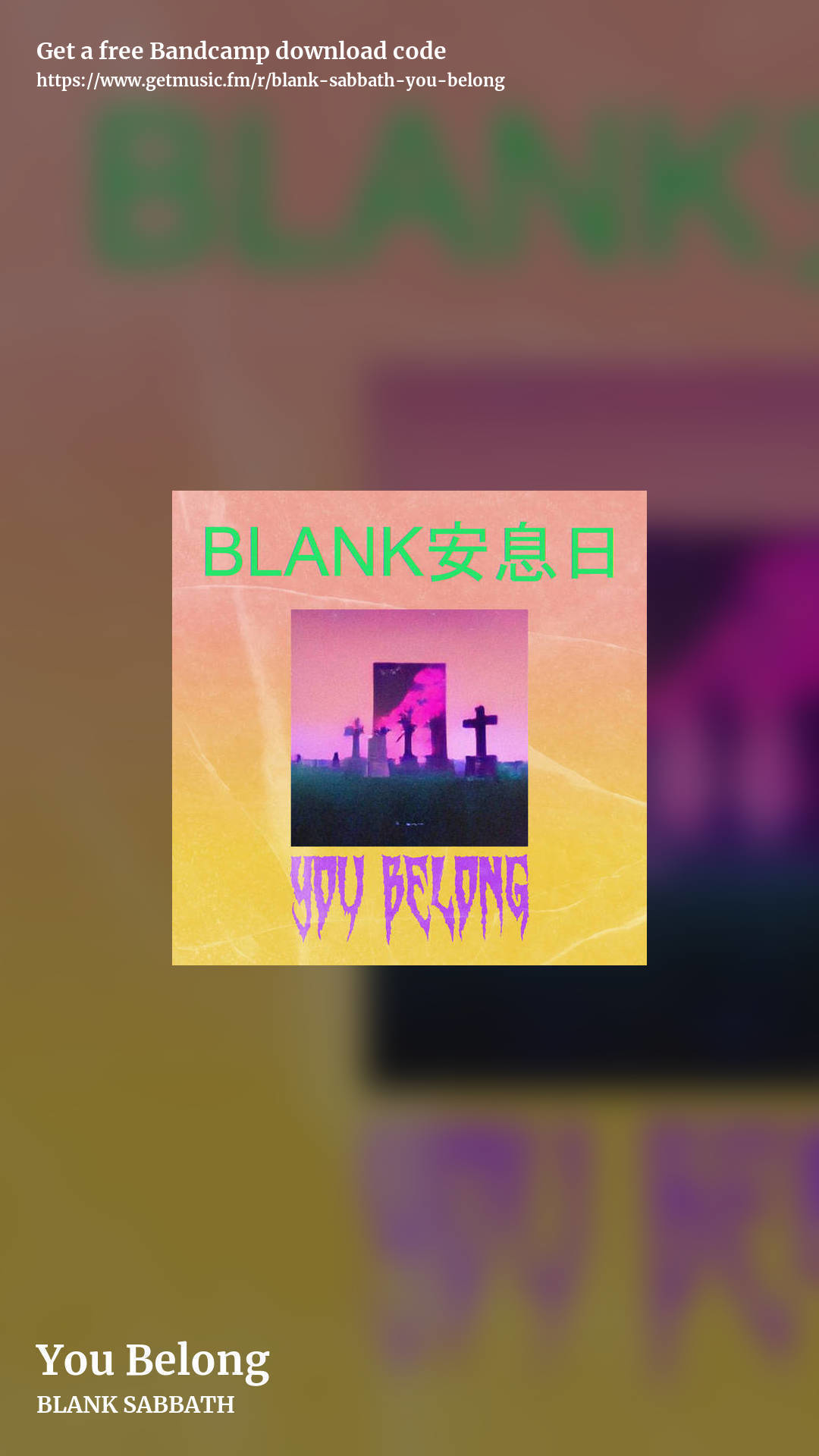 You Belong by BLANK SABBATH, story promo share image