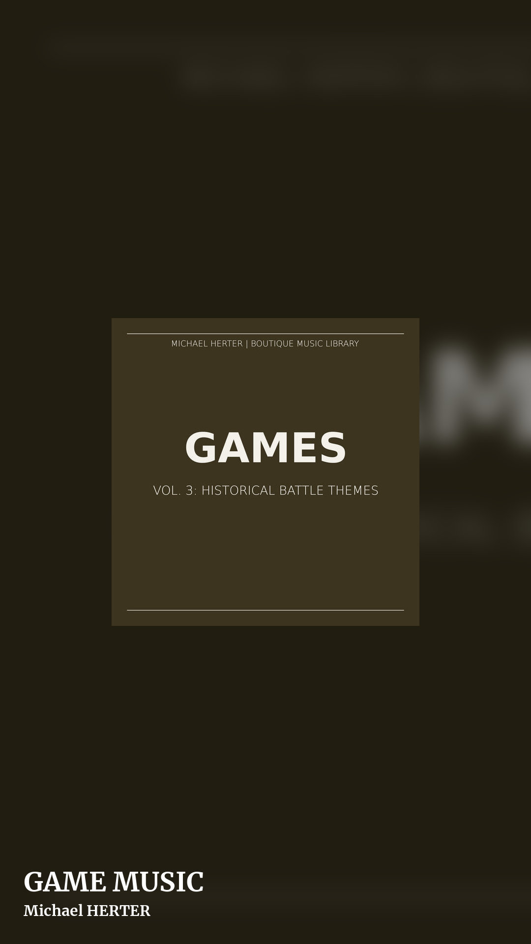 GAME MUSIC by Michael HERTER, story clean share image