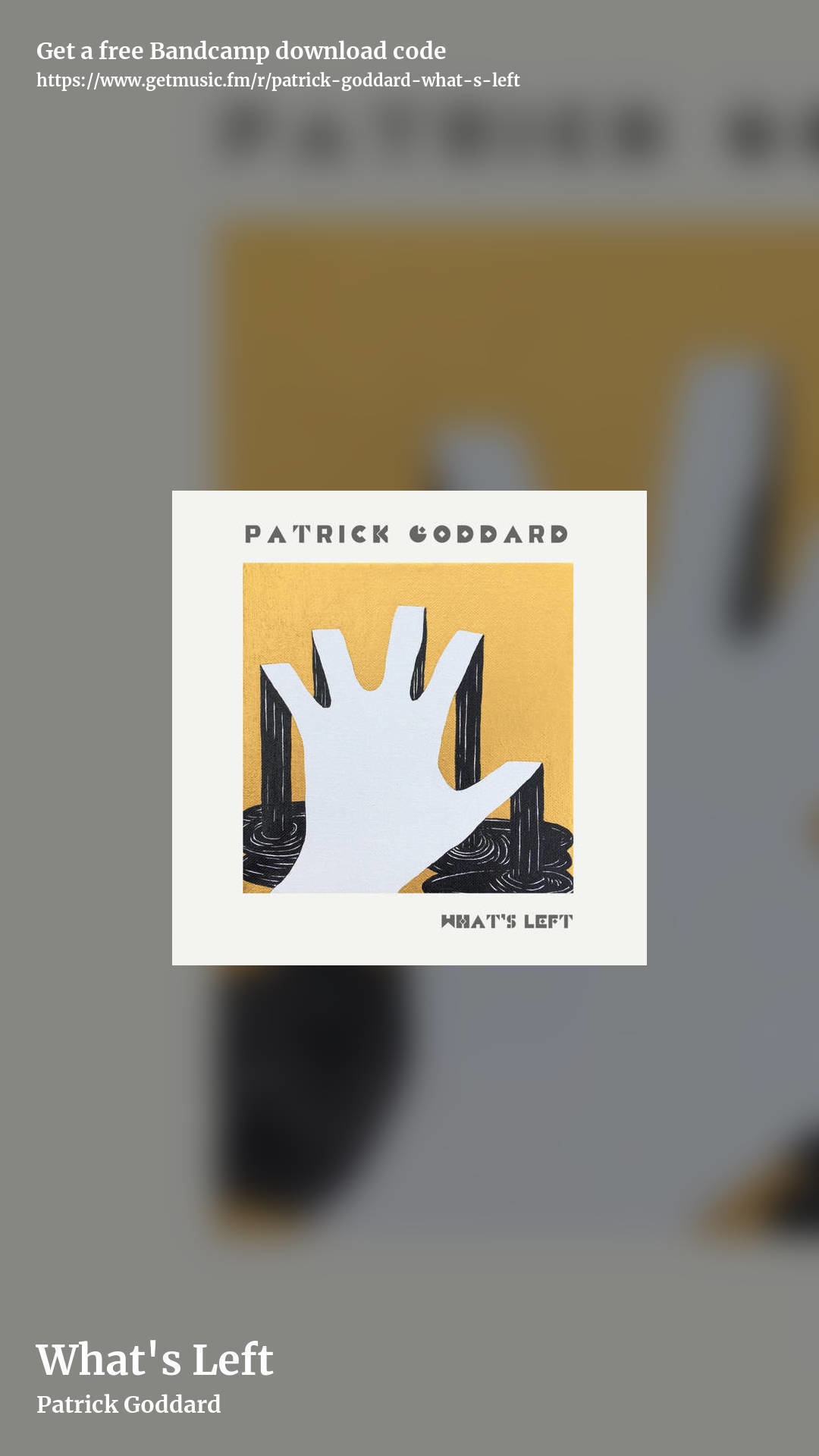 What's Left by Patrick Goddard, story promo share image
