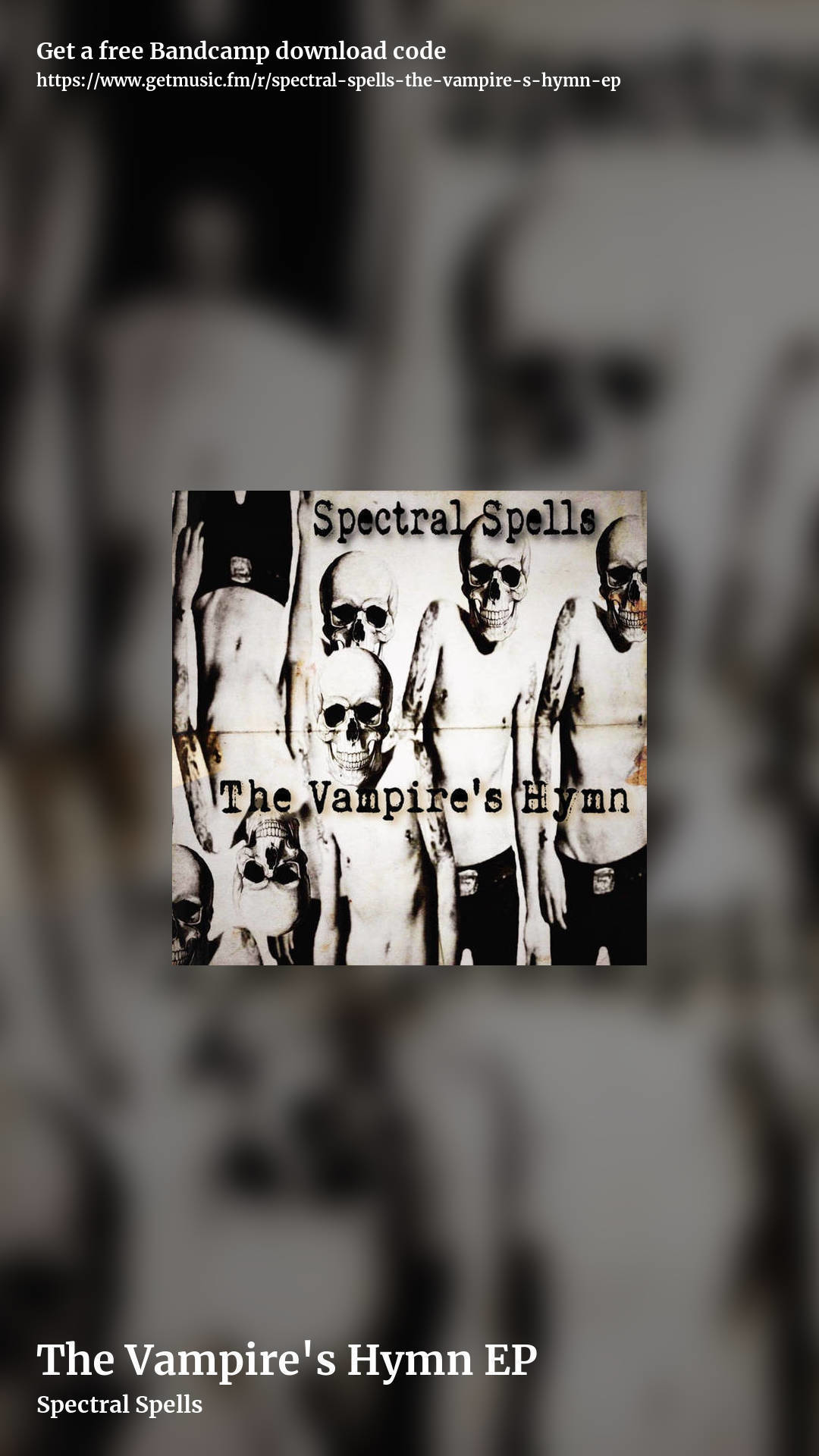 The Vampire's Hymn EP by Spectral Spells, story promo share image
