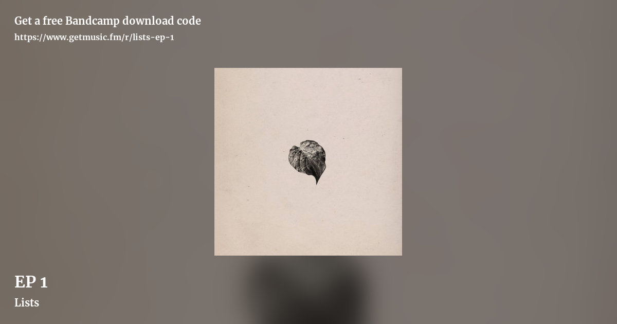 EP 1 by Lists, landscape promo share image