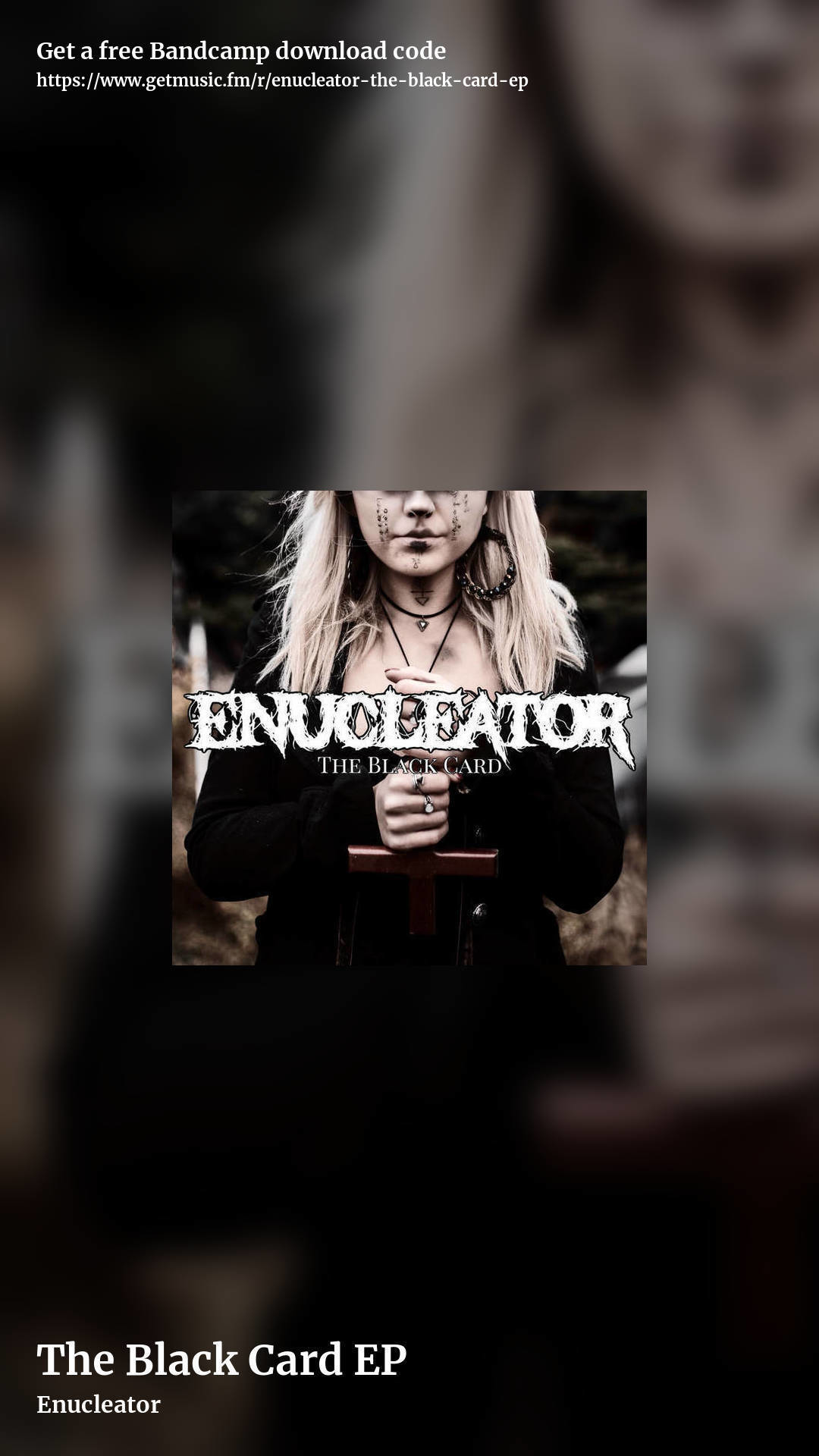 The Black Card EP by Enucleator, story promo share image
