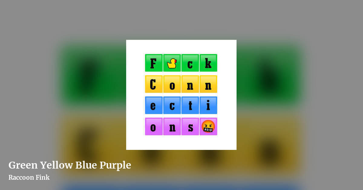 Green Yellow Blue Purple by Raccoon Fink, landscape clean share image