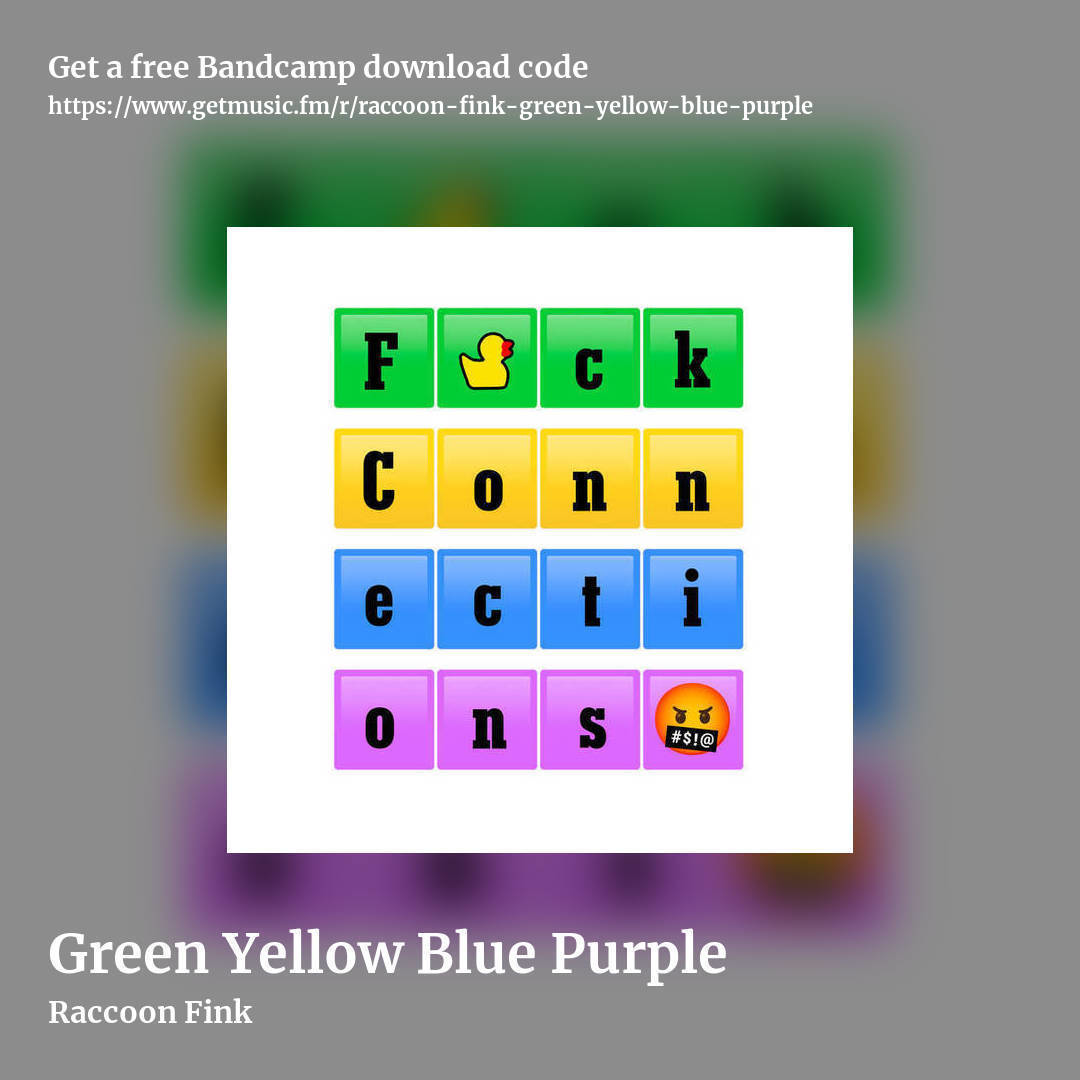 Green Yellow Blue Purple by Raccoon Fink, square promo share image