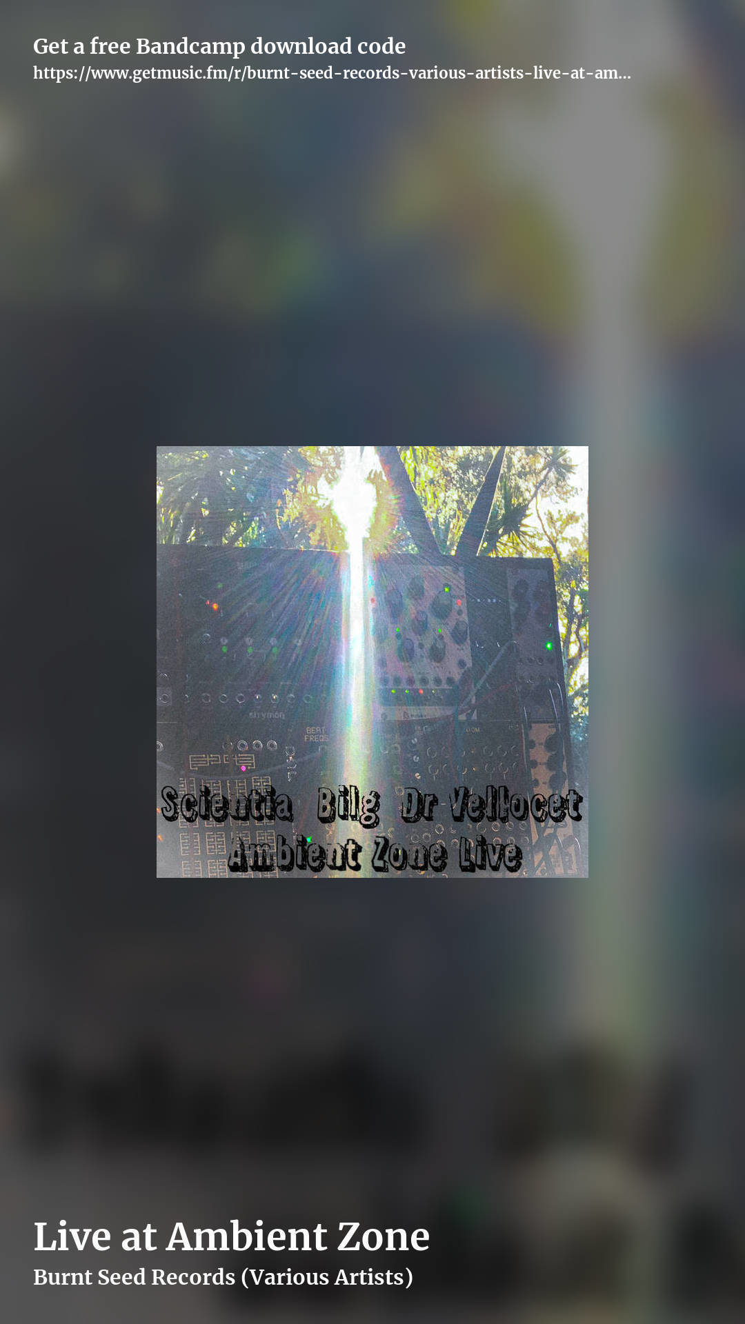 Live at Ambient Zone by Burnt Seed Records (Various Artists), story promo share image