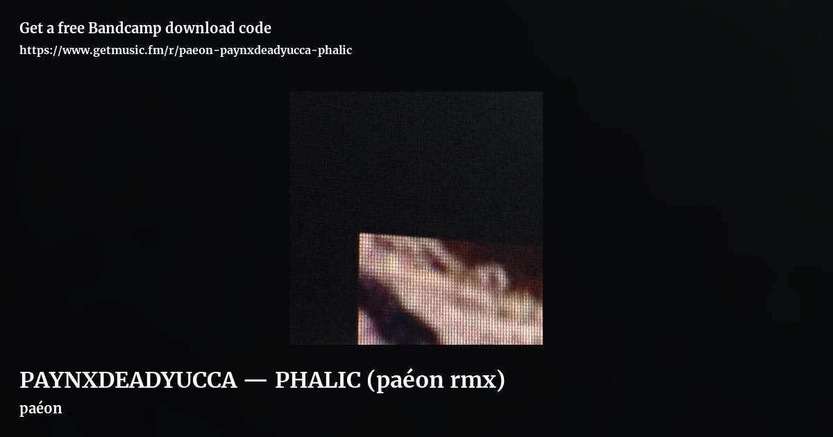 PAYNXDEADYUCCA — PHALIC (pa​é​on rmx) by paéon, landscape promo share image