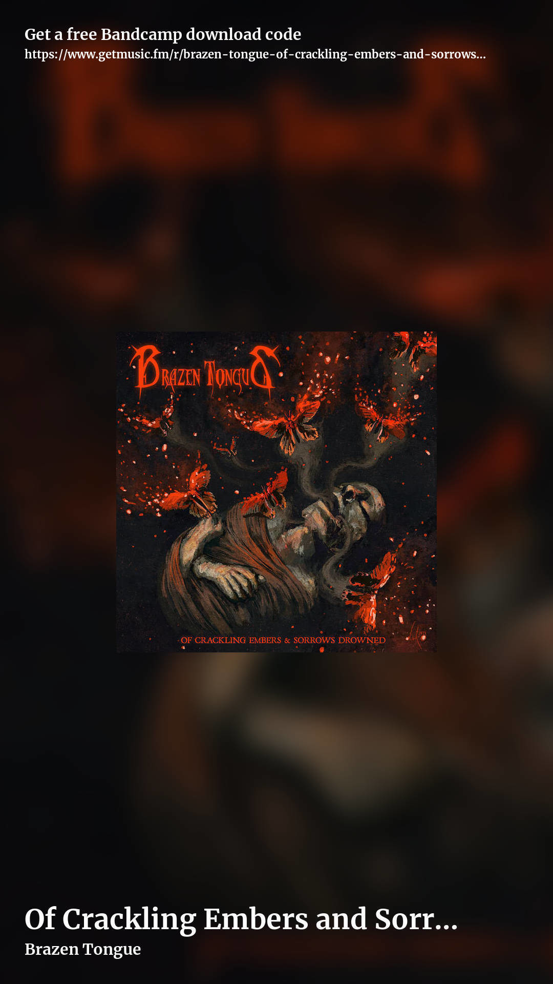 Of Crackling Embers and Sorrows Drowned by Brazen Tongue, story promo share image