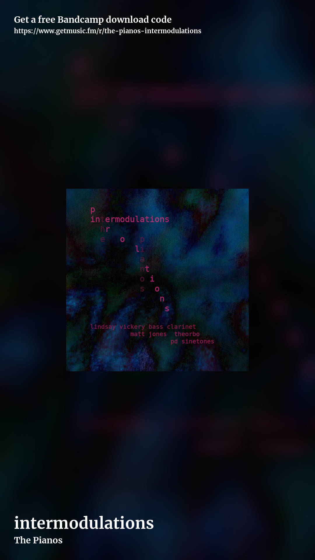 intermodulations by The Pianos, story promo share image