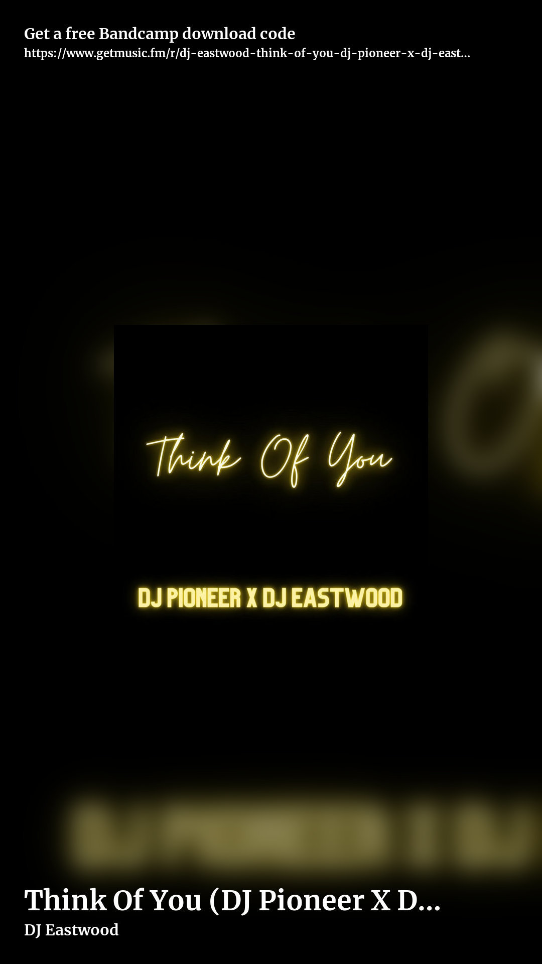 Think Of You (DJ Pioneer X DJ Eastwood) by DJ Eastwood, story promo share image