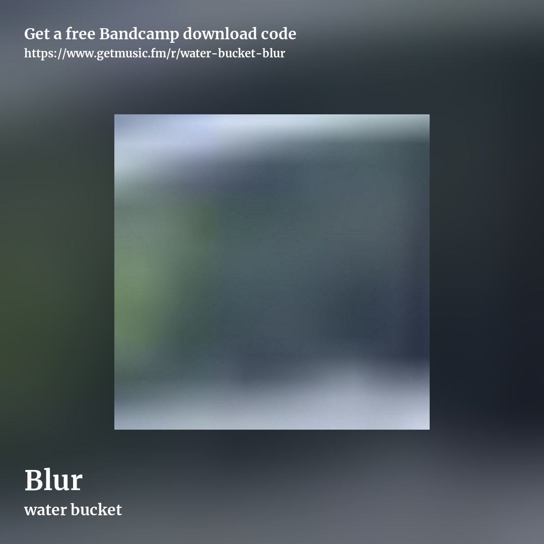 Blur by water bucket, square promo share image