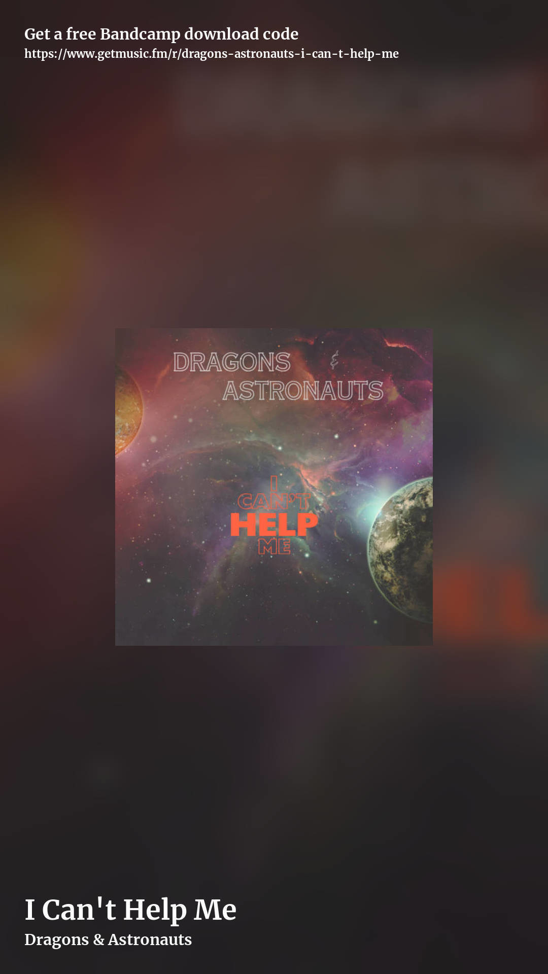 I Can't Help Me by Dragons & Astronauts, story promo share image