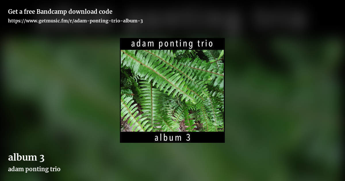 album 3 by adam ponting trio, landscape promo share image