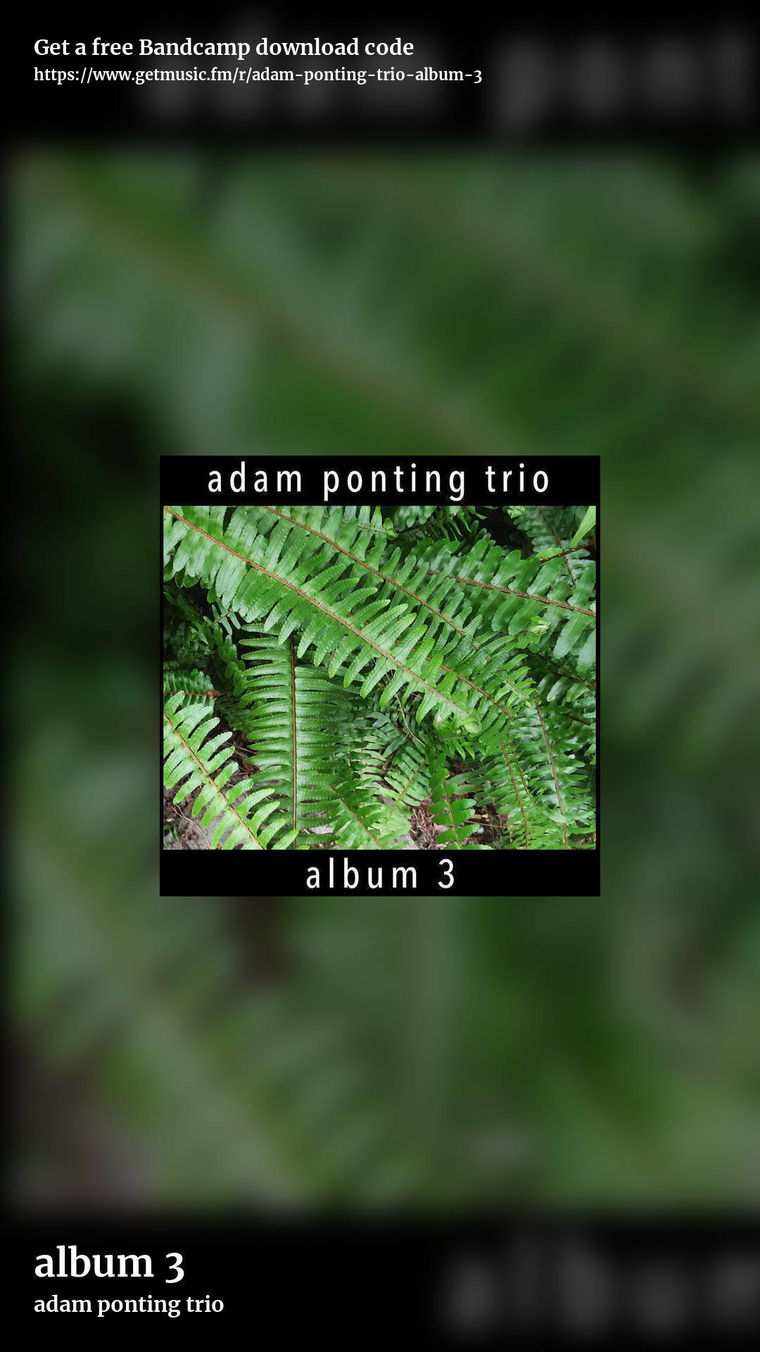 album 3 by adam ponting trio, story promo share image