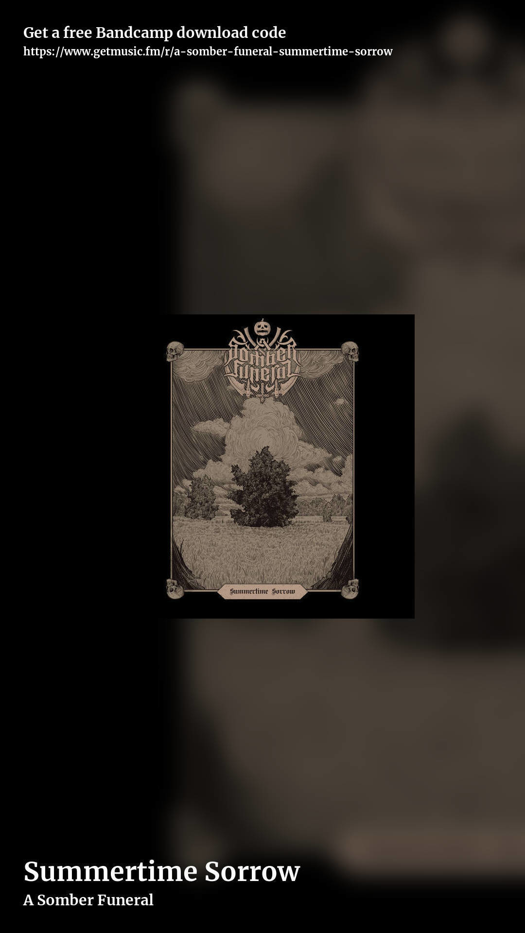 Summertime Sorrow by A Somber Funeral, story promo share image
