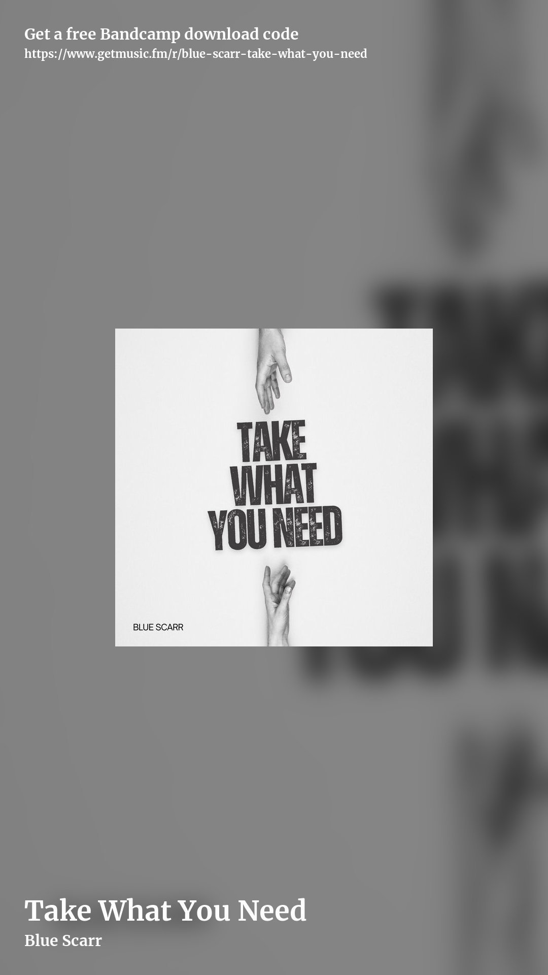 Take What You Need by Blue Scarr, story promo share image