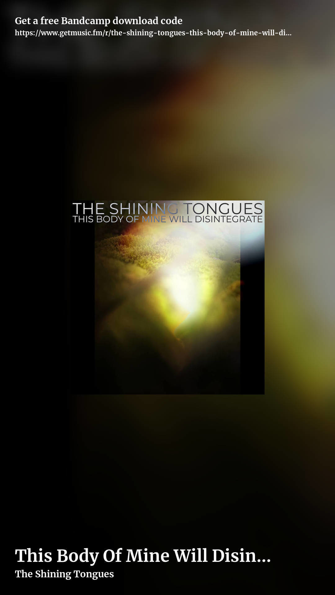 This Body Of Mine Will Disintegrate by The Shining Tongues, story promo share image