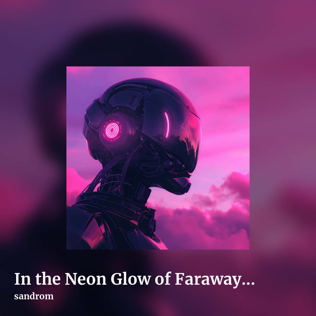 In the Neon Glow of Faraway Galaxies, We Drift Through Cosmic Dreams by sandrom, square clean share image