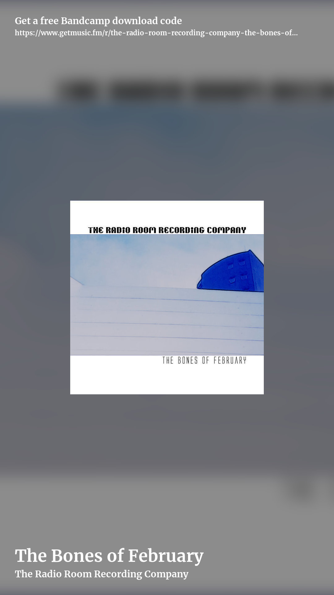 The Bones of February by The Radio Room Recording Company, story promo share image