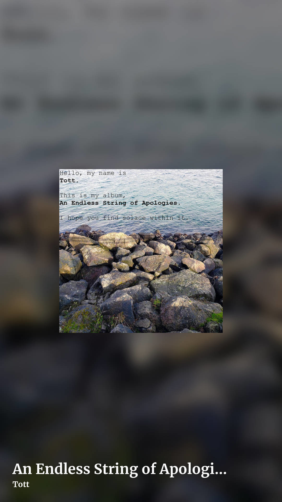 An Endless String of Apologies by Tott, story clean share image