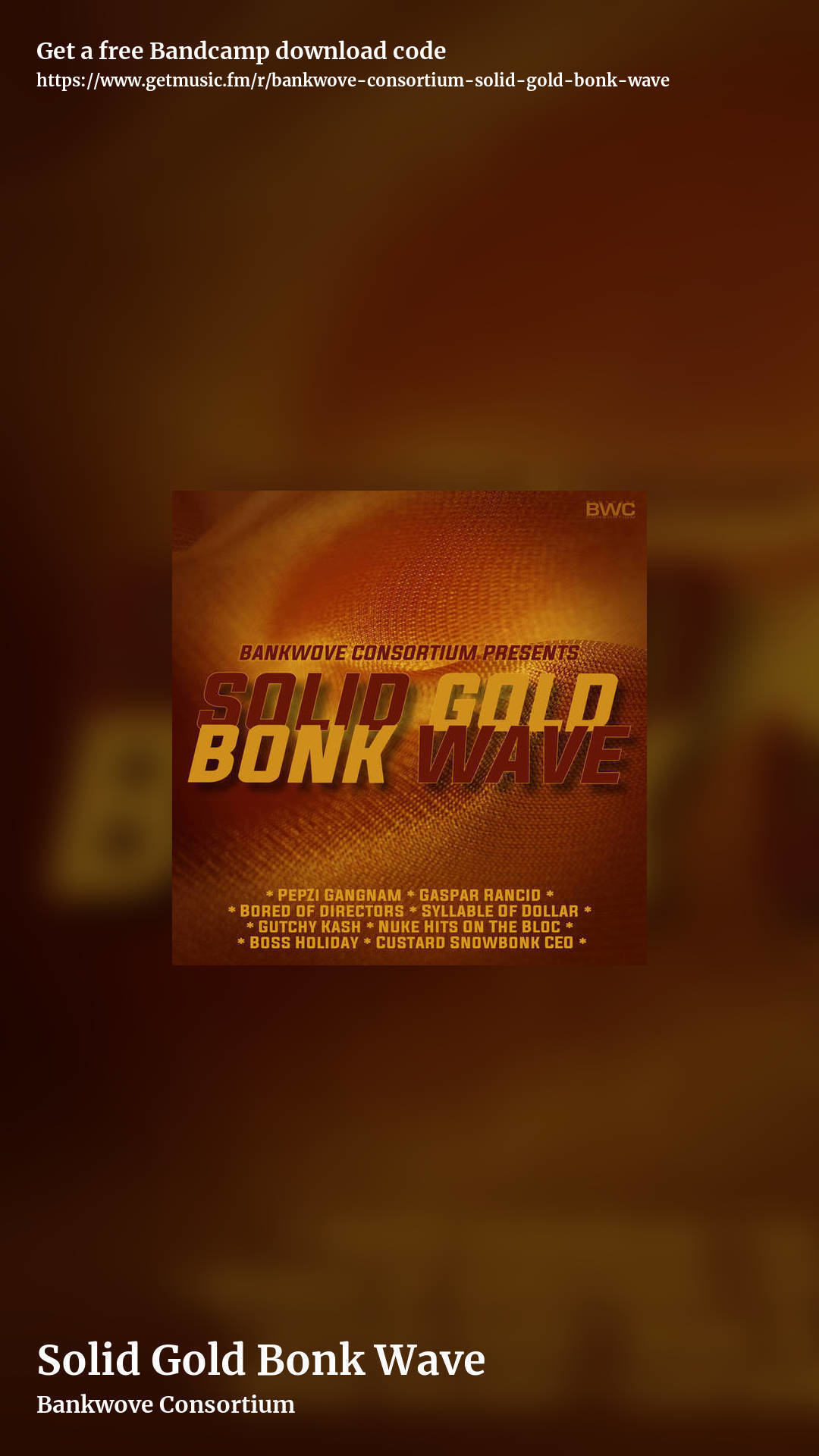 Solid Gold Bonk Wave by Bankwove Consortium, story promo share image