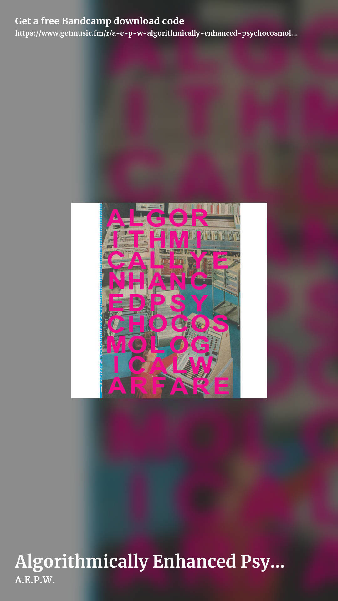 Algorithmically Enhanced Psychocosmological Warfare by A.E.P.W., story promo share image