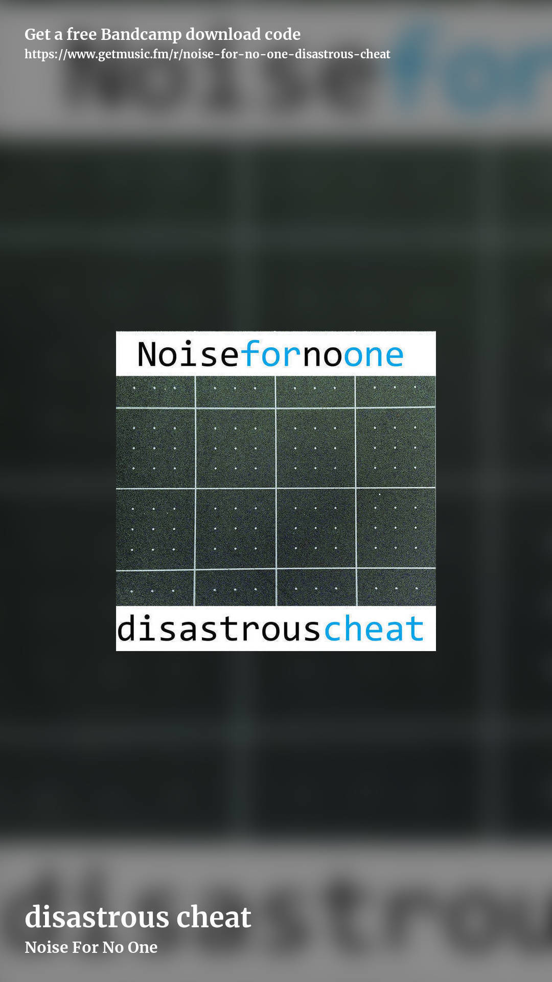 disastrous cheat by Noise For No One, story promo share image