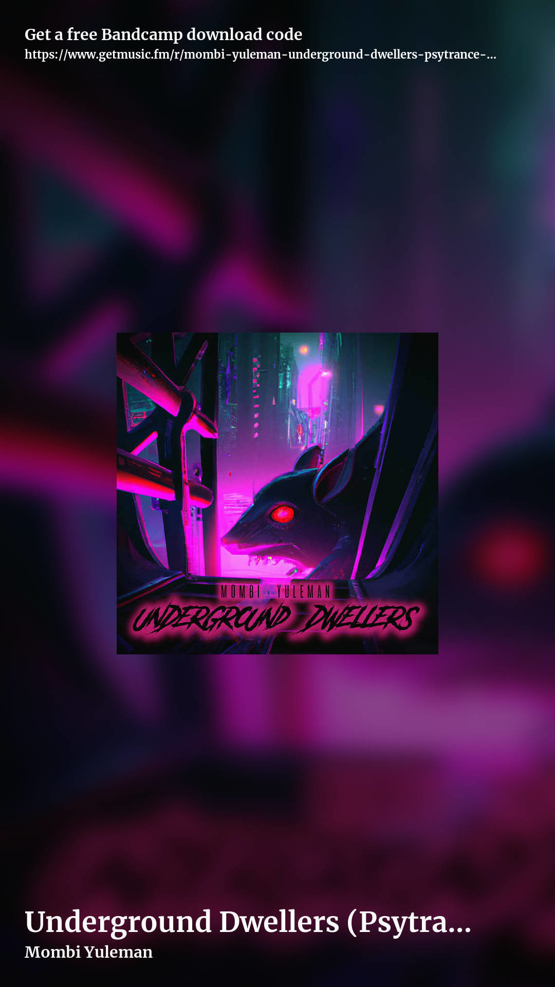 Underground Dwellers (Psytrance/Synthwave 102-117bpm) by Mombi Yuleman, story promo share image
