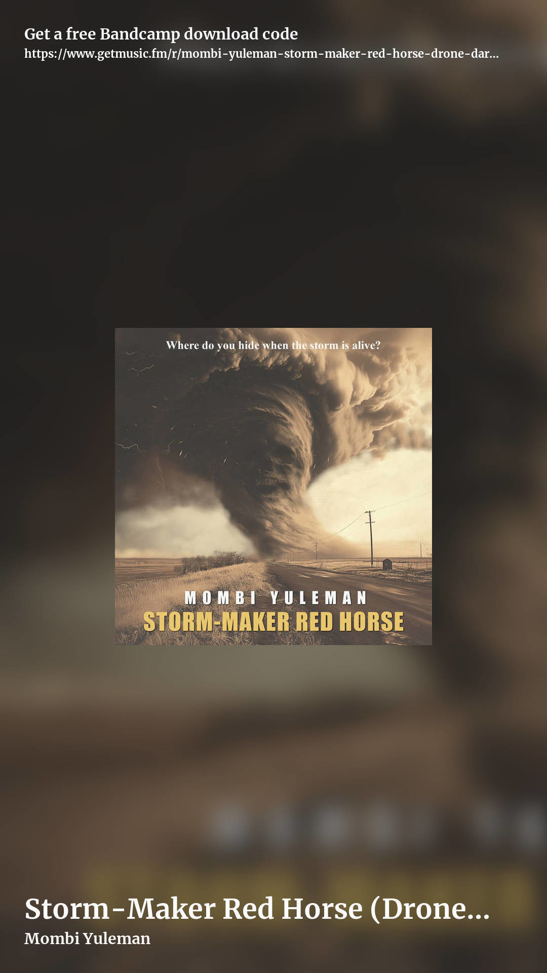 Storm-Maker Red Horse (Drone/Dark Ambient) by Mombi Yuleman, story promo share image