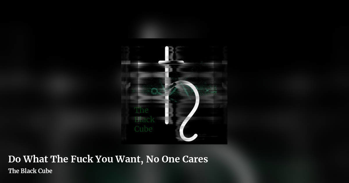 Do What The Fuck You Want, No One Cares by The Black Cube, landscape clean share image