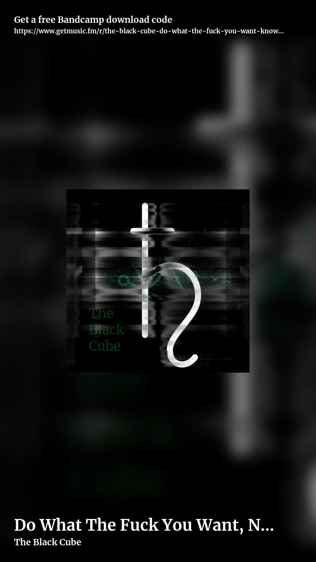 Do What The Fuck You Want, No One Cares by The Black Cube, story promo share image