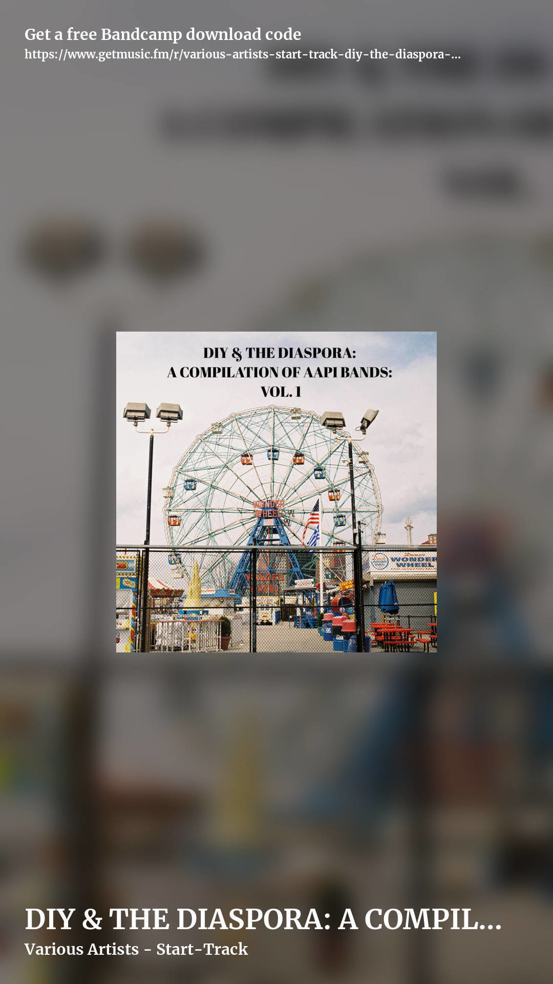 DIY & THE DIASPORA: A COMPILATION OF AAPI BANDS: VOL. 1 by Various Artists - Start-Track, story promo share image