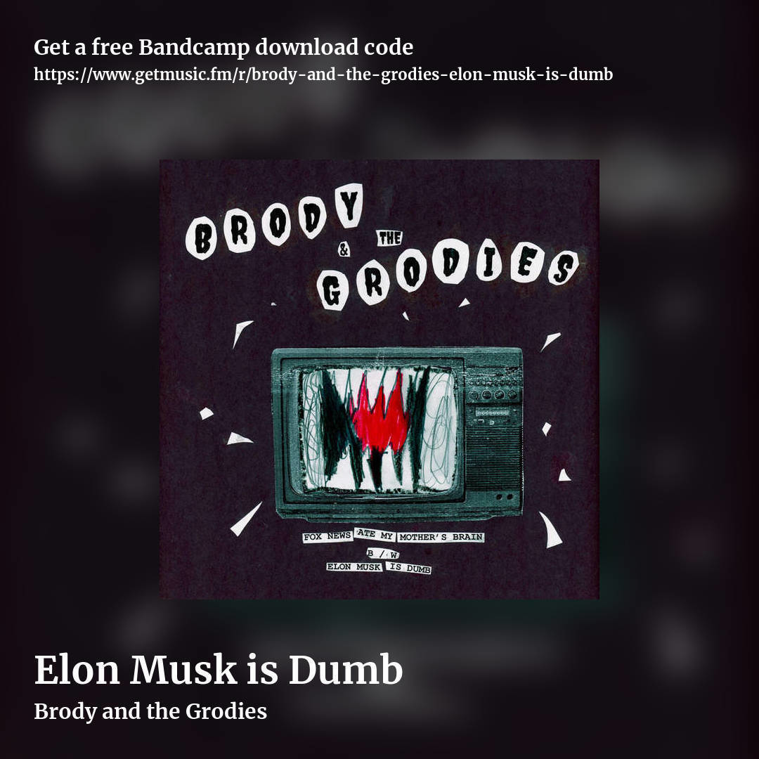 Elon Musk is Dumb by Brody and the Grodies, square promo share image