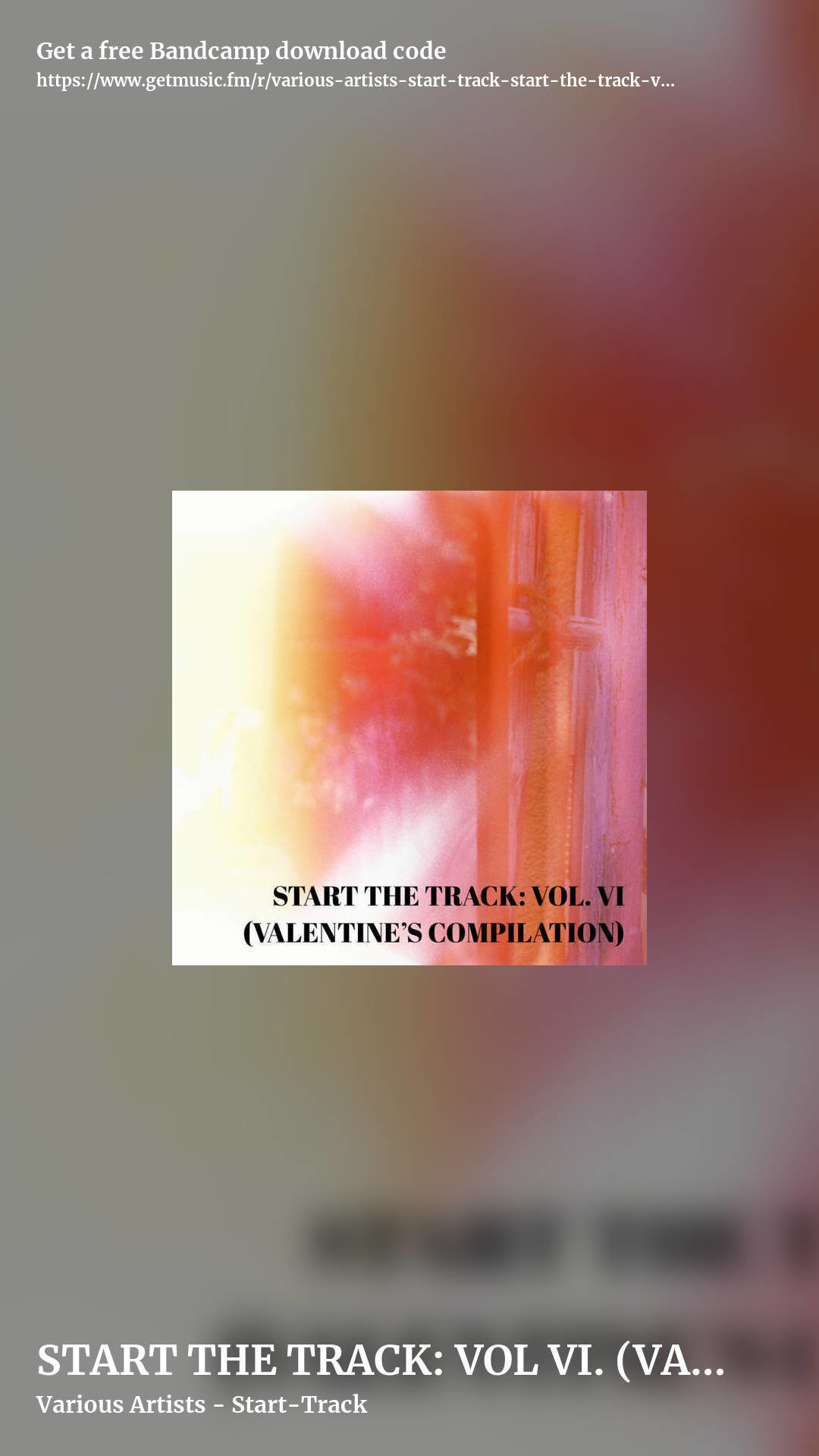 START THE TRACK: VOL VI. (VALENTINE’S COMPILATION) by Various Artists - Start-Track, story promo share image