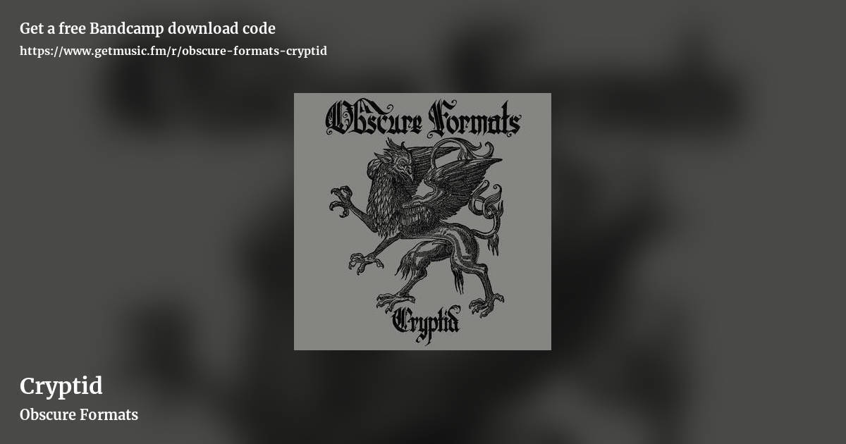 Cryptid by Obscure Formats, landscape promo share image