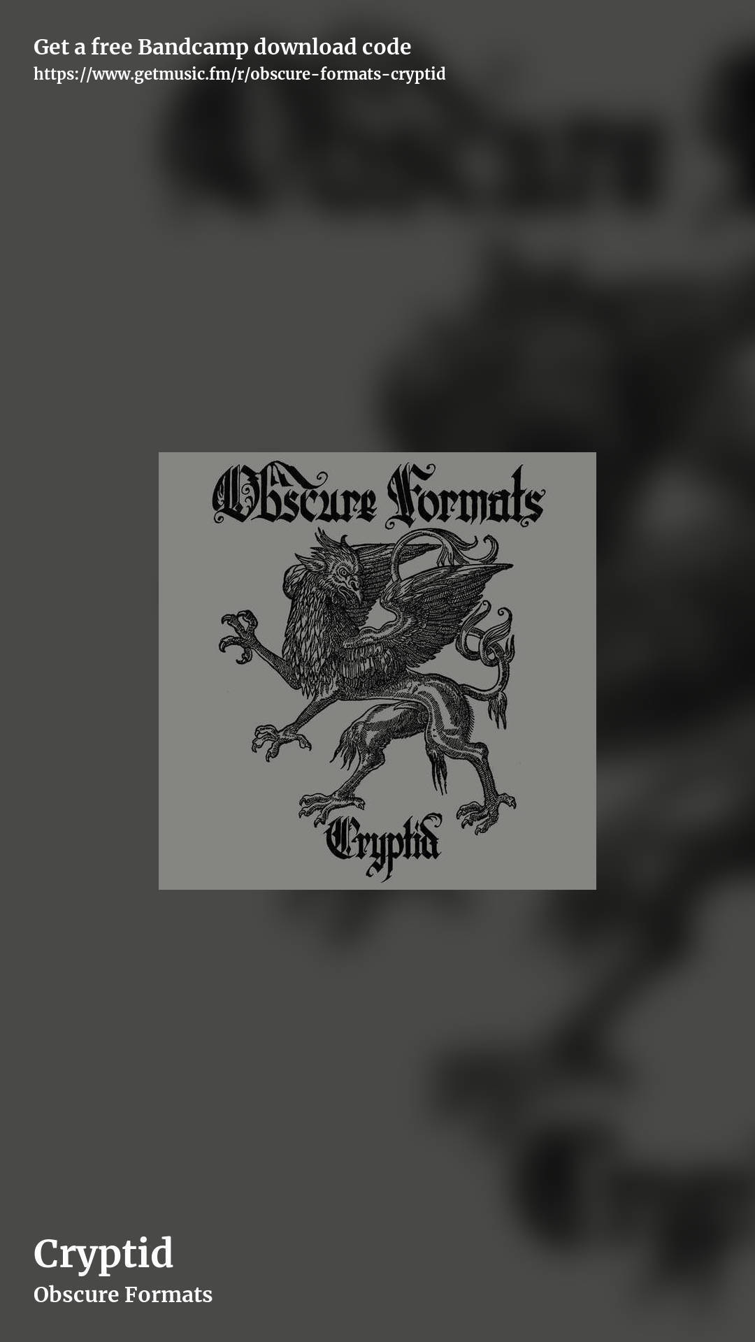 Cryptid by Obscure Formats, story promo share image