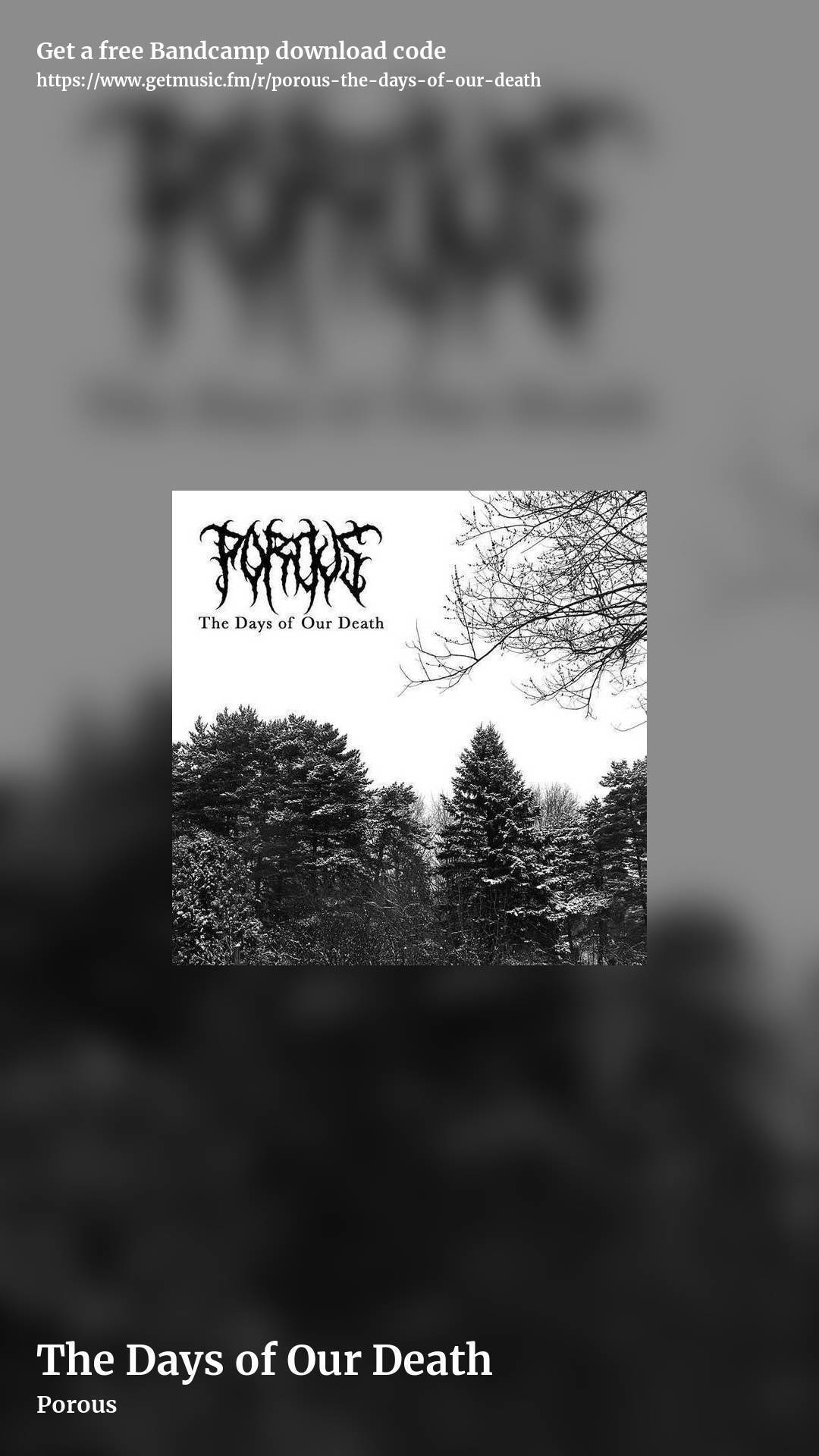 The Days of Our Death by Porous, story promo share image