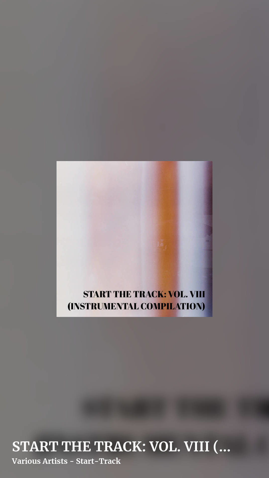 START THE TRACK: VOL. VIII (INSTRUMENTAL COMPILATION) by Various Artists - Start-Track, story clean share image