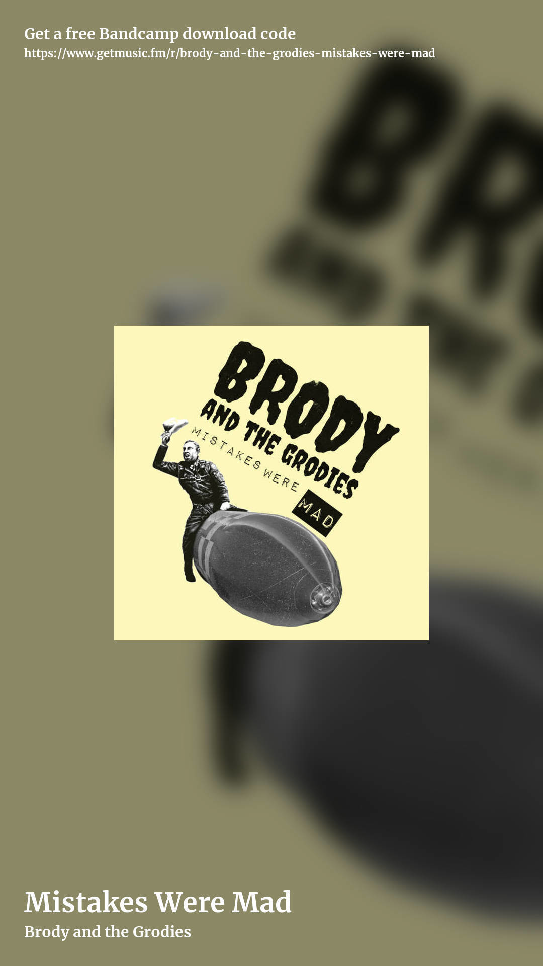 Mistakes Were Mad by Brody and the Grodies, story promo share image