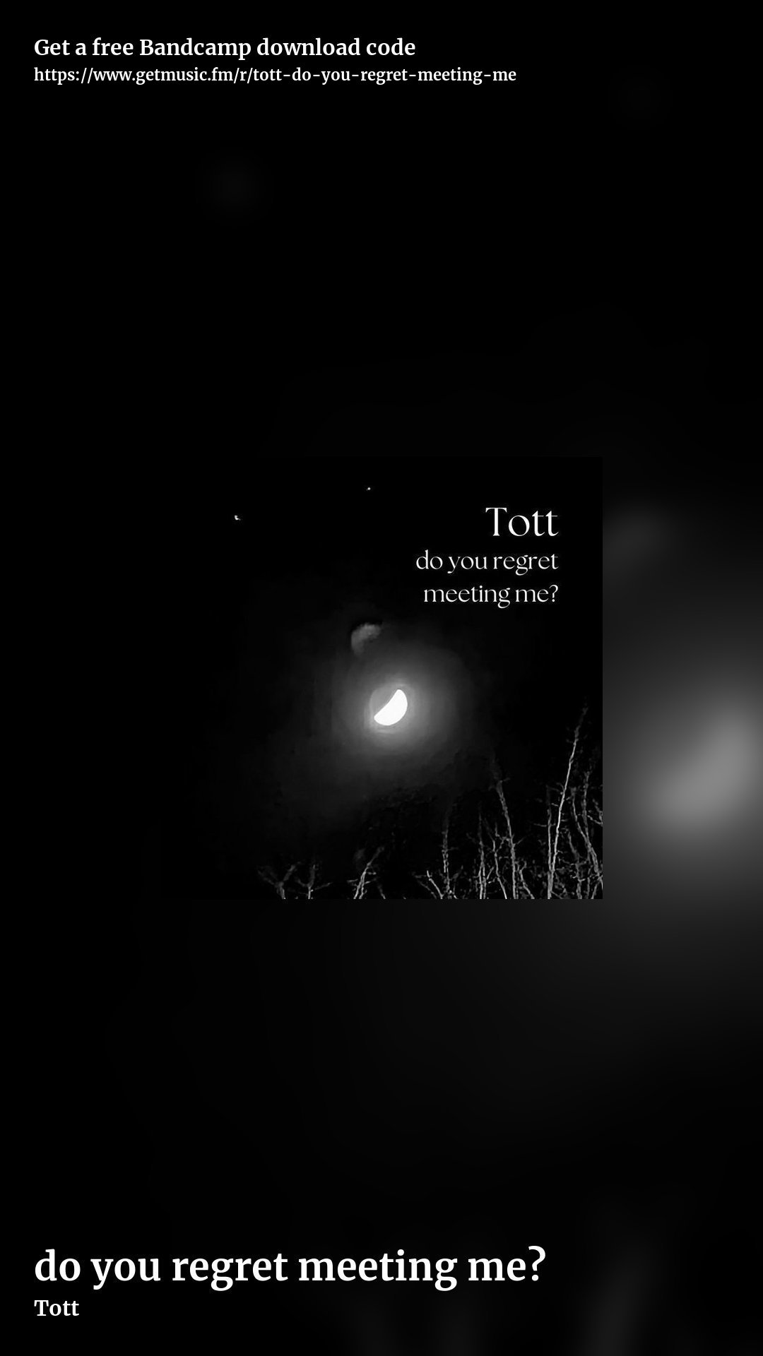 do you regret meeting me? by Tott, story promo share image