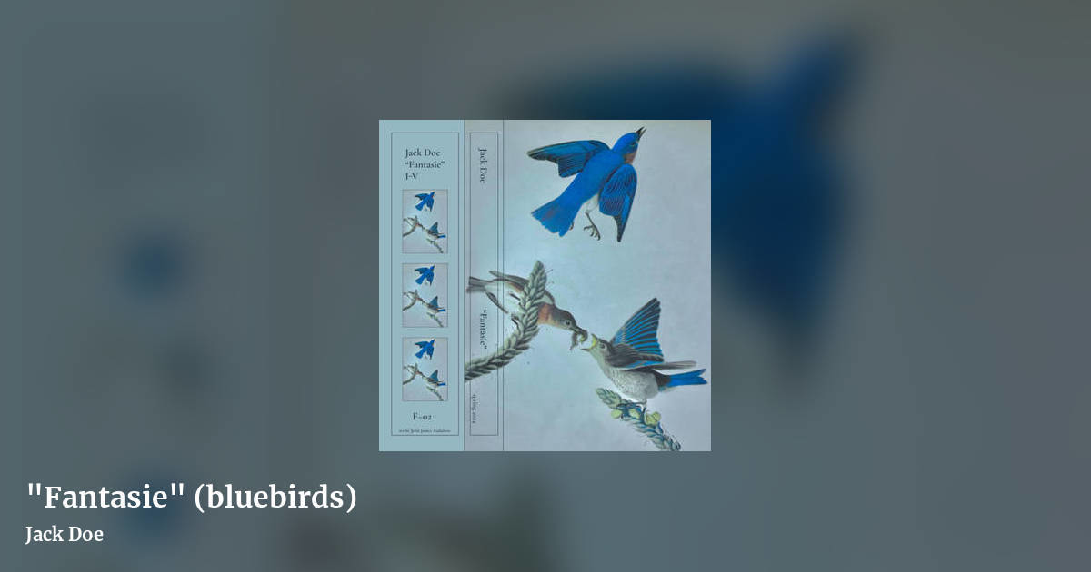 "Fantasie" (bluebirds) by Jack Doe, landscape clean share image