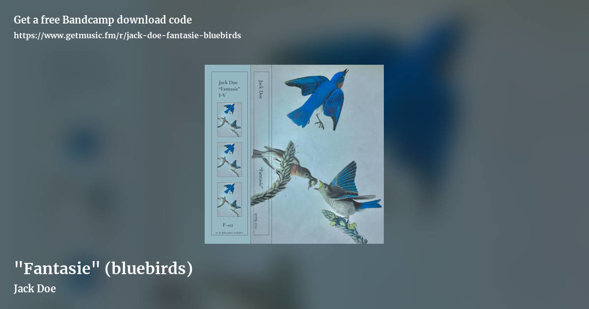 "Fantasie" (bluebirds) by Jack Doe, landscape promo share image
