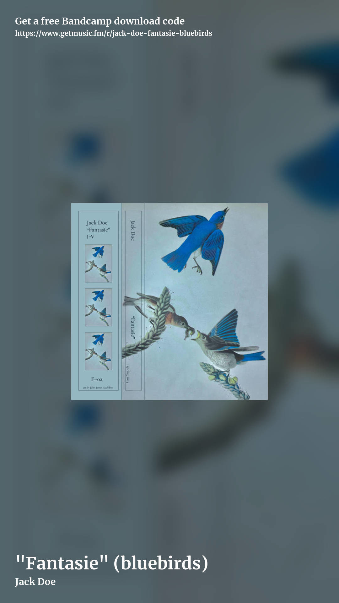 "Fantasie" (bluebirds) by Jack Doe, story promo share image
