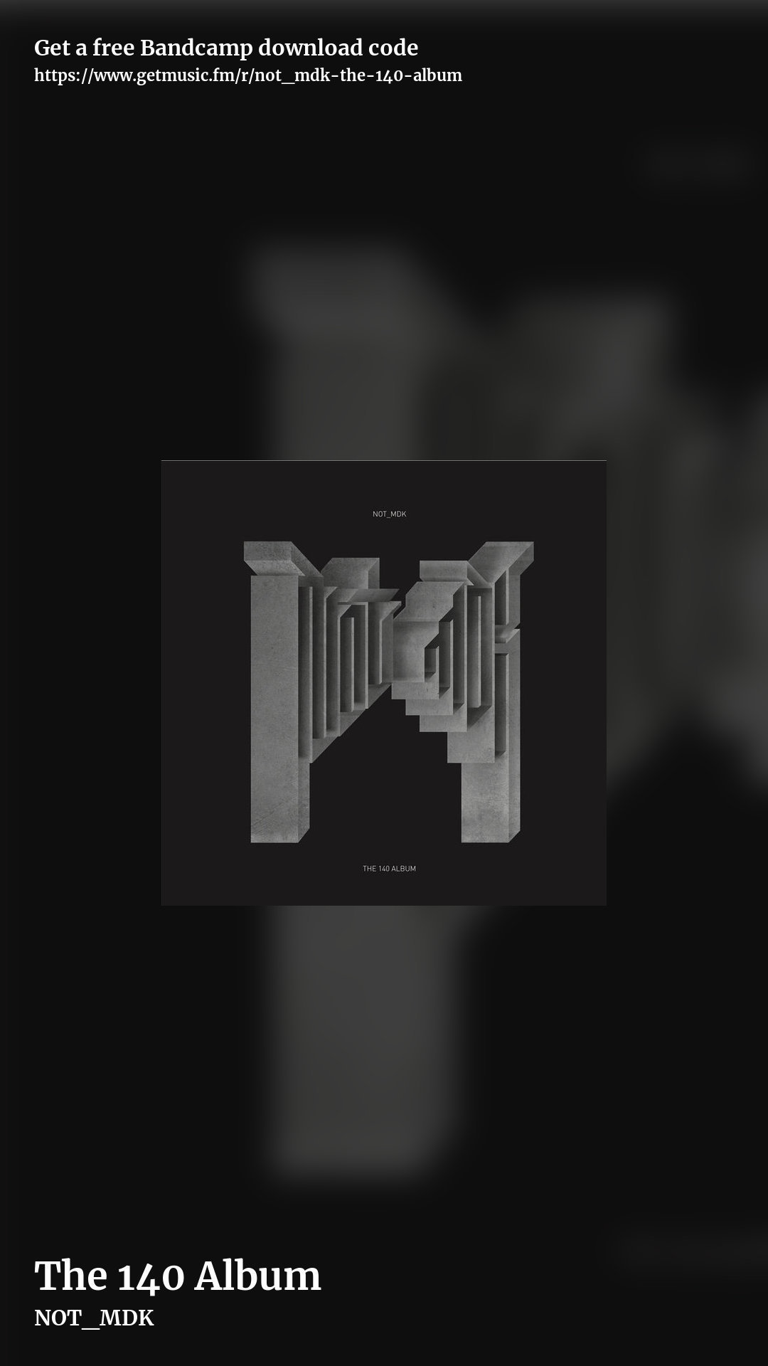 The 140 Album by NOT_MDK, story promo share image